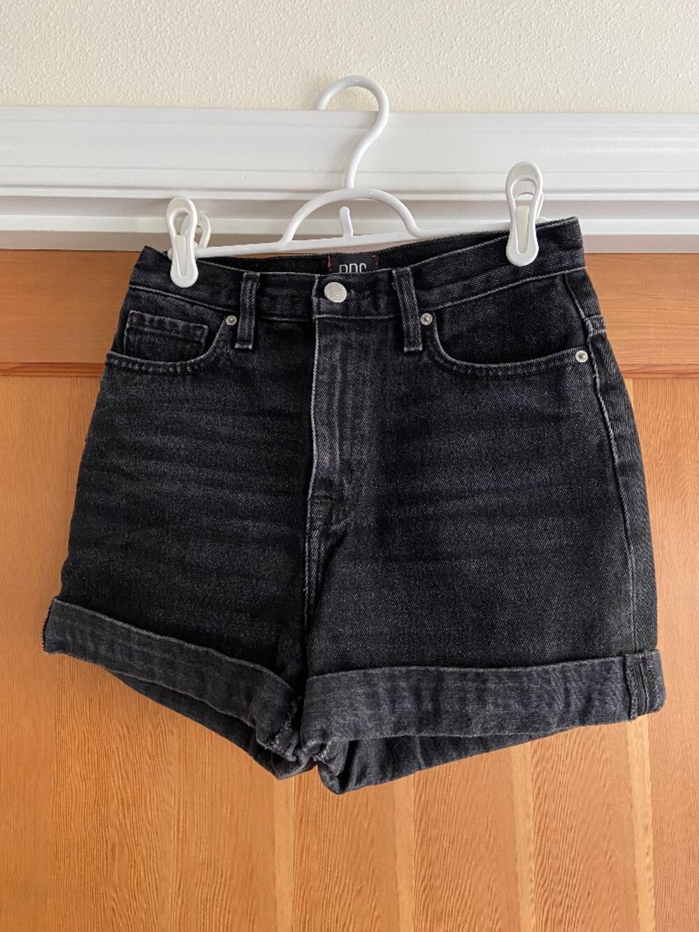 Black BDG denim shorts